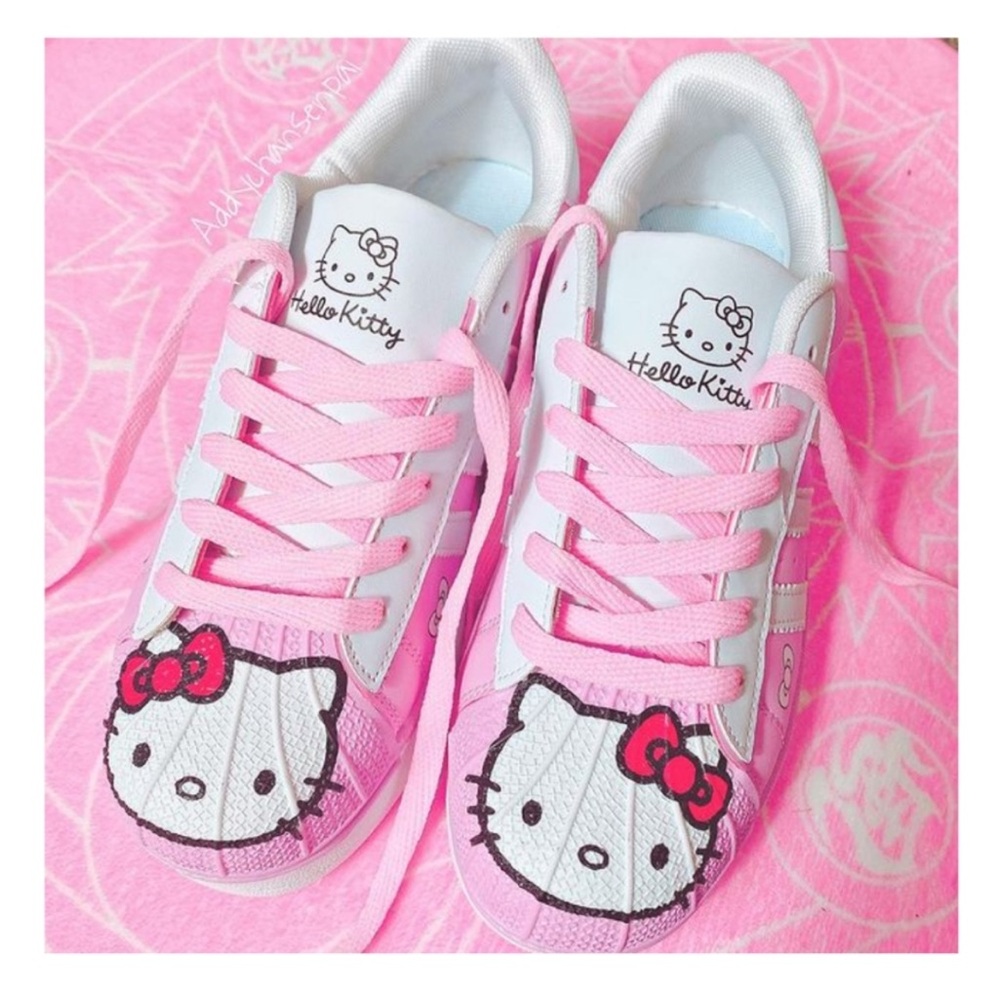 Hello Kitty adidas style sneakers